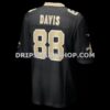 Mens Nike Shaquan Davis Black New Orleans Saints Game Jersey