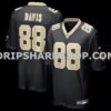 Mens Nike Shaquan Davis Black New Orleans Saints Game Jersey