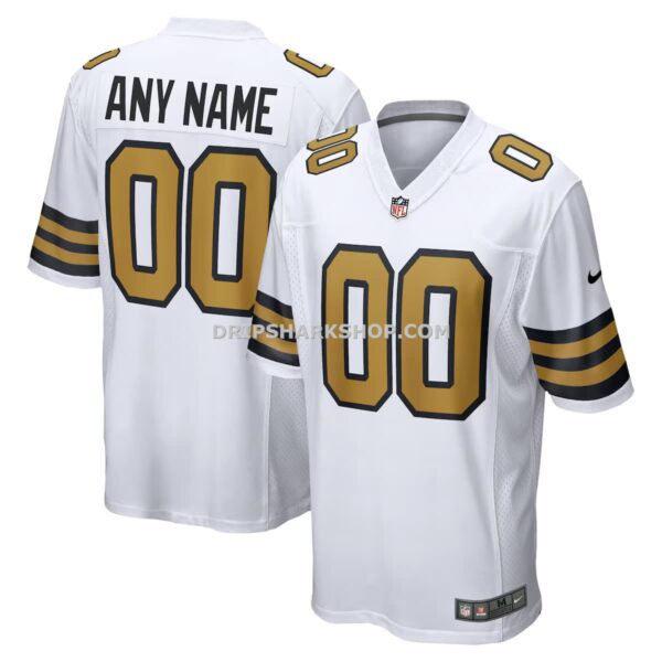 NFL238a30G04-1af557 Mens Nike White New Orleans Saints Alternate Custom Game Jersey