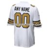 NFL238a30G06-805d7b Mens Nike White New Orleans Saints Alternate Custom Game Jersey