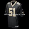 Mens Nike Cesar Ruiz Black New Orleans Saints Player Game Jersey