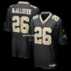 Mens Nike Deuce Mcallister Black New Orleans Saints Game Retired Player Jersey