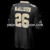 Mens Nike Deuce Mcallister Black New Orleans Saints Game Retired Player Jersey