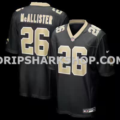 Mens Nike Deuce Mcallister Black New Orleans Saints Game Retired Player Jersey