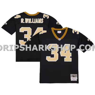 Mens Mitchell And Ness Ricky Williams Black New Orleans Saints 1999 Legacy Replica Jersey