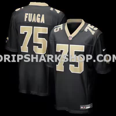Mens Nike Taliese Fuaga Black New Orleans Saints Game Jersey
