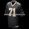 Mens Nike Kelvin Banks Jr Black New Orleans Saints Game Player Jersey