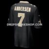 Mens Nike Morten Andersen Black New Orleans Saints Game Retired Player Jersey