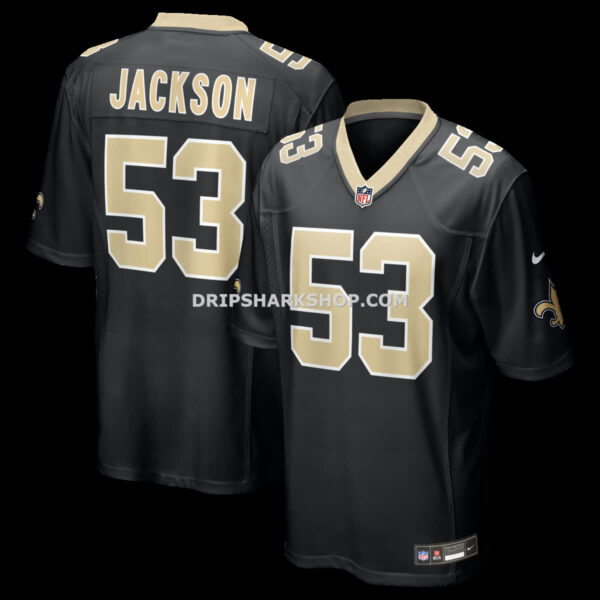 Mens Nike Rickey Jackson Black New Orleans Saints Retired Player Jersey