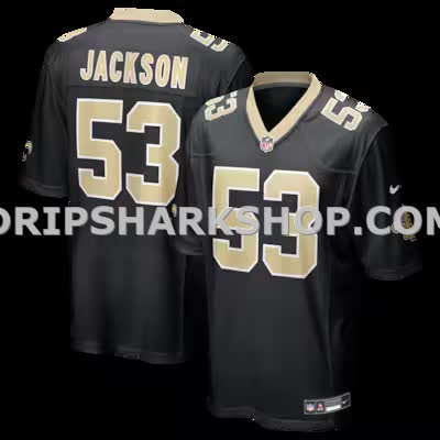 Mens Nike Rickey Jackson Black New Orleans Saints Retired Player Jersey