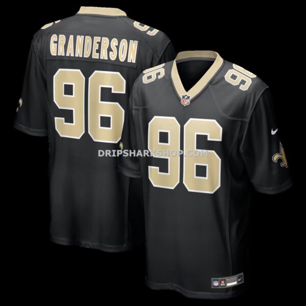 Mens Nike Carl Granderson Black New Orleans Saints Game Jersey