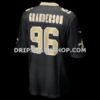 Mens Nike Carl Granderson Black New Orleans Saints Game Jersey