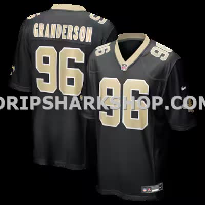 Mens Nike Carl Granderson Black New Orleans Saints Game Jersey