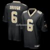 Mens Nike Tyler Shough Black New Orleans Saints Game Jersey