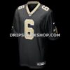 Mens Nike Tyler Shough Black New Orleans Saints Game Jersey