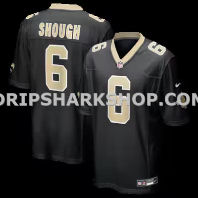 Mens Nike Tyler Shough Black New Orleans Saints Game Jersey