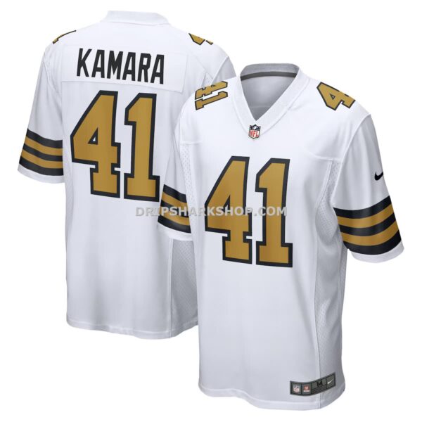 Mens Nike Alvin Kamara White New Orleans Saints Alternate Game Jersey