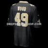 Mens Nike Zach Wood Black New Orleans Saints Game Jersey