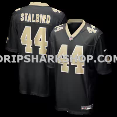 Mens Nike Isaiah Stalbird Black New Orleans Saints Team Game Jersey