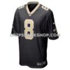 Mens Nike Archie Manning Black New Orleans Saints Retired Player Game Jersey