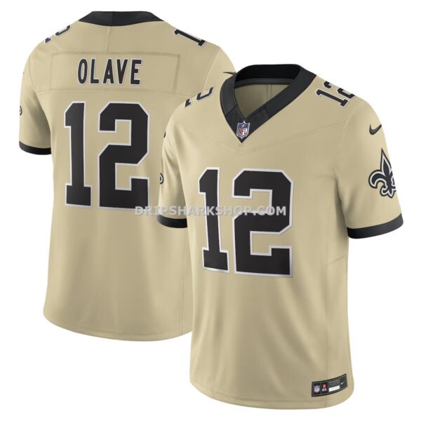 NFL23d088G04-9caff6 Mens Nike Chris Olave Gold New Orleans Saints Gameday Golds Alternate Vapor Fuse Limited Jersey