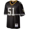 NFL23d430G01-cac5d2 Mens Mitchell And Ness Sam Mills Black New Orleans Saints Legacy Replica Jersey Pi4019000