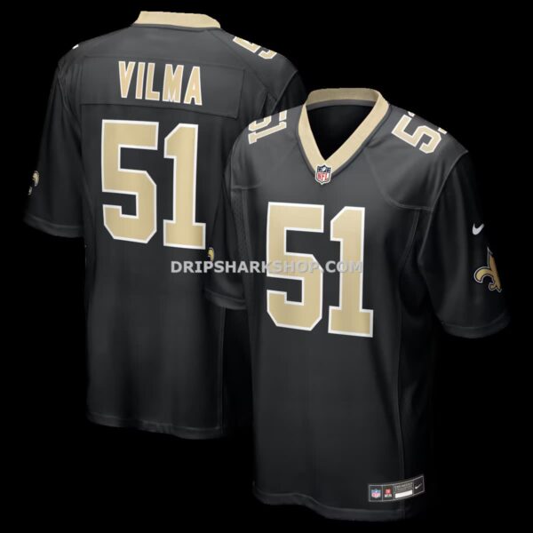Mens Nike Jonathan Vilma Black New Orleans Saints Game Retired Player Jersey