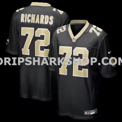 Mens Nike Asim Richards Black New Orleans Saints Team Game Jersey