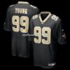 NFL23e794G04-eac392 Mens Nike Chase Young Black New Orleans Saints Game Jersey