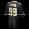 NFL23e794G06-6b774d Mens Nike Chase Young Black New Orleans Saints Game Jersey