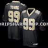 NFL23e794M01-e97d12 Mens Nike Chase Young Black New Orleans Saints Game Jersey