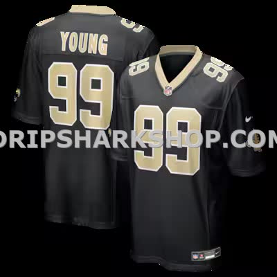 Mens Nike Chase Young Black New Orleans Saints Game Jersey
