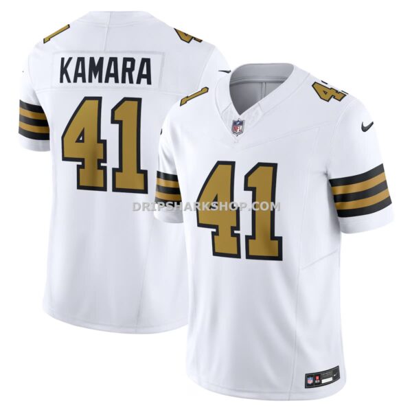 Mens Nike Alvin Kamara White New Orleans Saints Alternate Vapor Fuse Limited Jersey