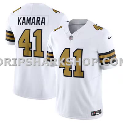 Mens Nike Alvin Kamara White New Orleans Saints Alternate Vapor Fuse Limited Jersey
