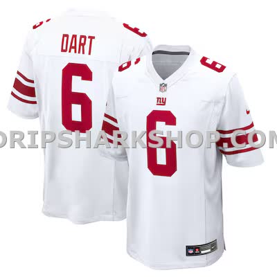 Mens Nike Jaxson Dart White New York Giants Game Jersey