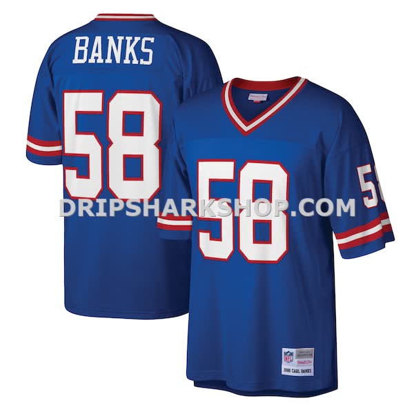 Mens Mitchell And Ness Carl Banks Royal New York Giants Legacy Replica Jersey Pi3611000