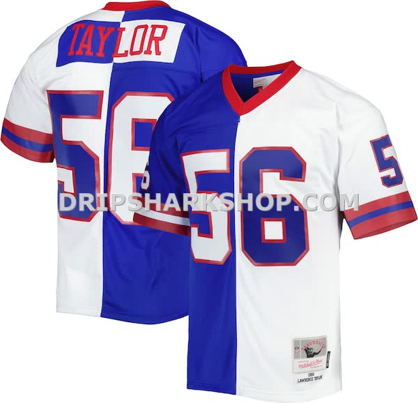 Mens Mitchell And Ness Lawrence Taylor Royal White New York Giants 1986 Split Legacy Replica Jersey Pi5003000