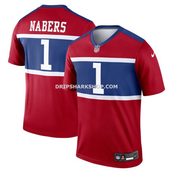 NFL2442efG04-db3681 Mens Nike Malik Nabers Red New York Giants Legend Player Performance Top