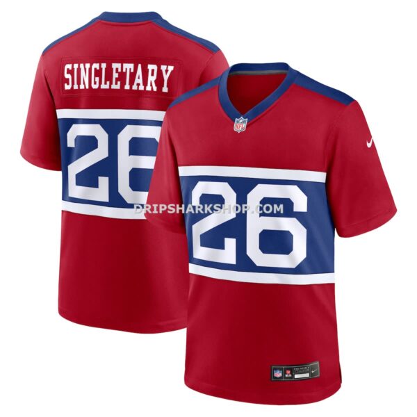 Mens Nike Devin Singletary Century Red New York Giants Alternate Player Game Jersey