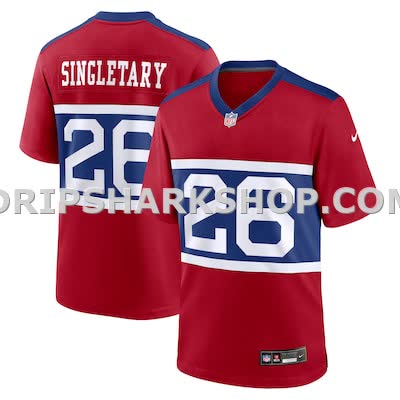 Mens Nike Devin Singletary Century Red New York Giants Alternate Player Game Jersey