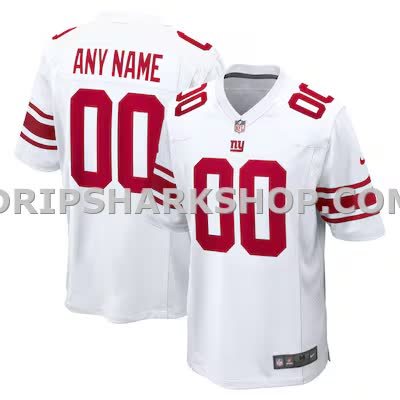 Mens Nike White New York Giants Custom Game Jersey