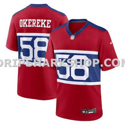 Mens Nike Bobby Okereke Century Red New York Giants Alternate Player Game Jersey