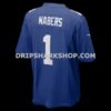 Mens Nike Malik Nabers Royal New York Giants Player Game Jersey