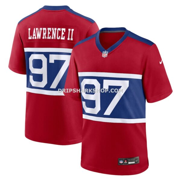 NFL2460afG04-88724a Mens Nike Dexter Lawrence Ii Century Red New York Giants Alternate Player Game Jersey