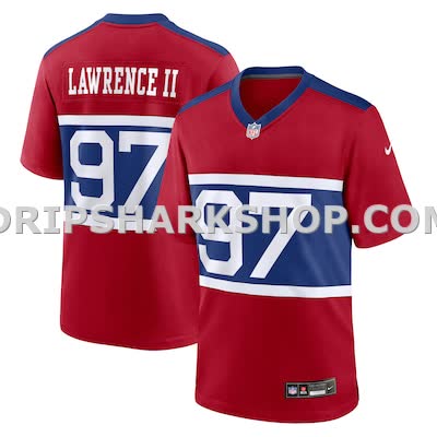 Mens Nike Dexter Lawrence Ii Century Red New York Giants Alternate Player Game Jersey