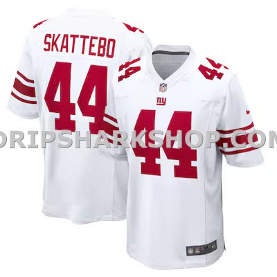 Mens Nike Cam Skattebo White New York Giants Game Jersey