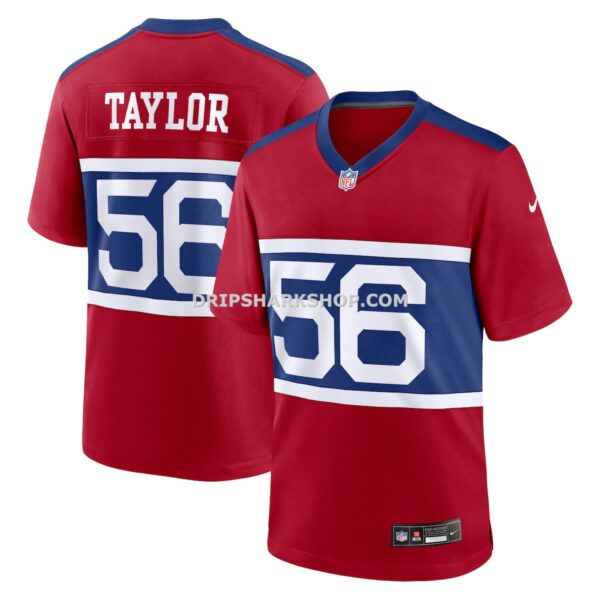 NFL24816aG04-9675c8 Mens Nike Lawrence Taylor Century Red New York Giants Alternate Retired Player Game Jersey