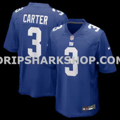 Mens Nike Abdul Carter Royal New York Giants Team Game Jersey
