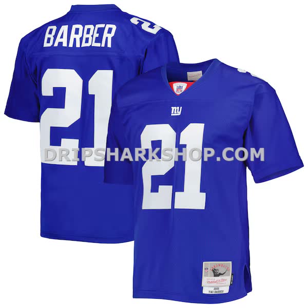 Mens Mitchell And Ness Tiki Barber Royal New York Giants Legacy Replica Jersey Pi5041000