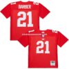 Mens Mitchell And Ness Tiki Barber Red New York Giants 2004 Legacy Replica Jersey